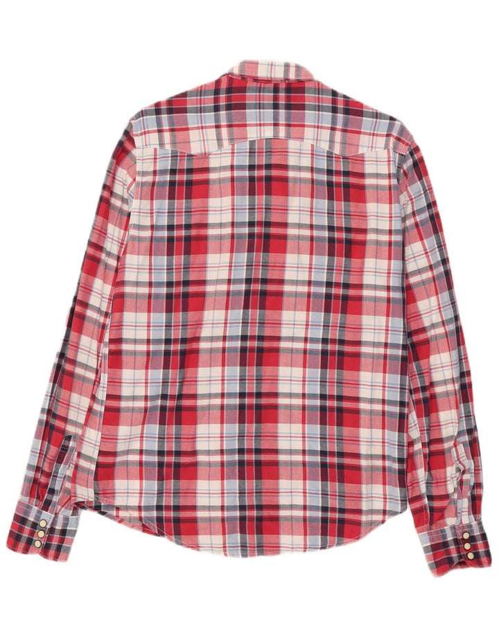 Camisa Levi's para mujer UK 44 Algodón a cuadros rojos medianos