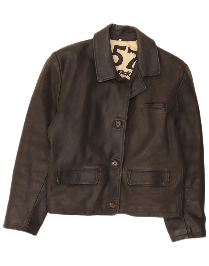Chaqueta legendaria 1957 Chaqueta de cuero para mujer UK 46 Grande Marrón