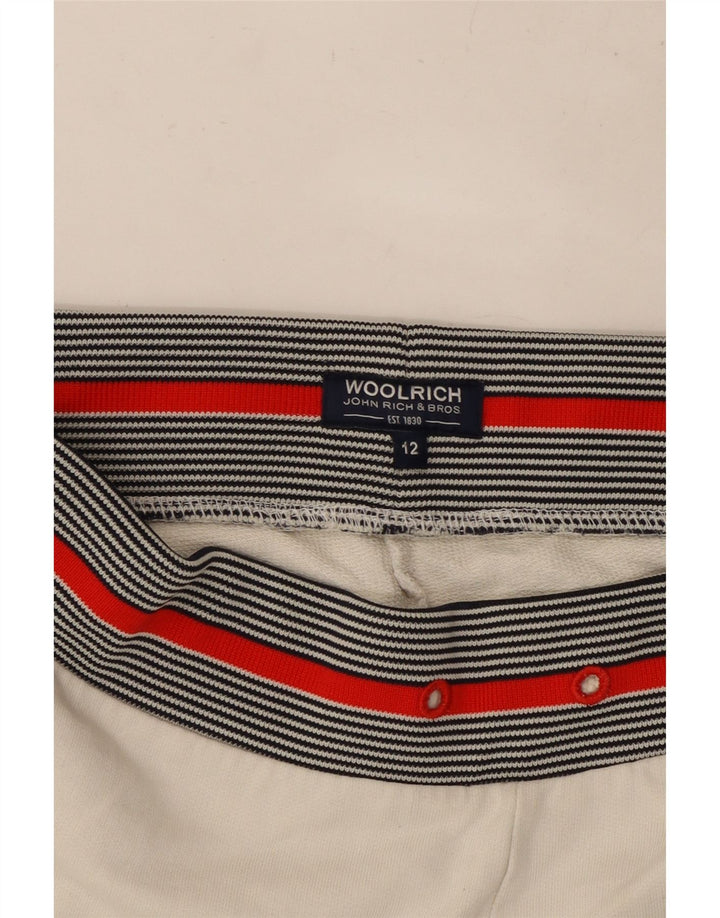 Woolrich Pantalones cortos deportivos con gráficos para niños 11-12 años Algodón blanco