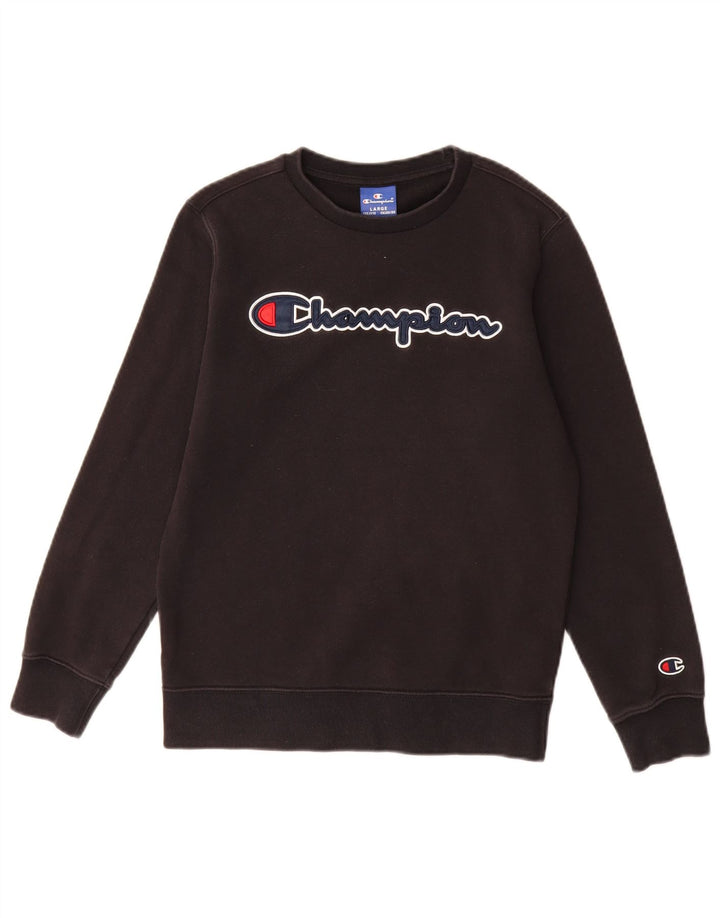 CHAMPION Sudadera estampada para niños Jersey 11-12 años Grande Algodón negro