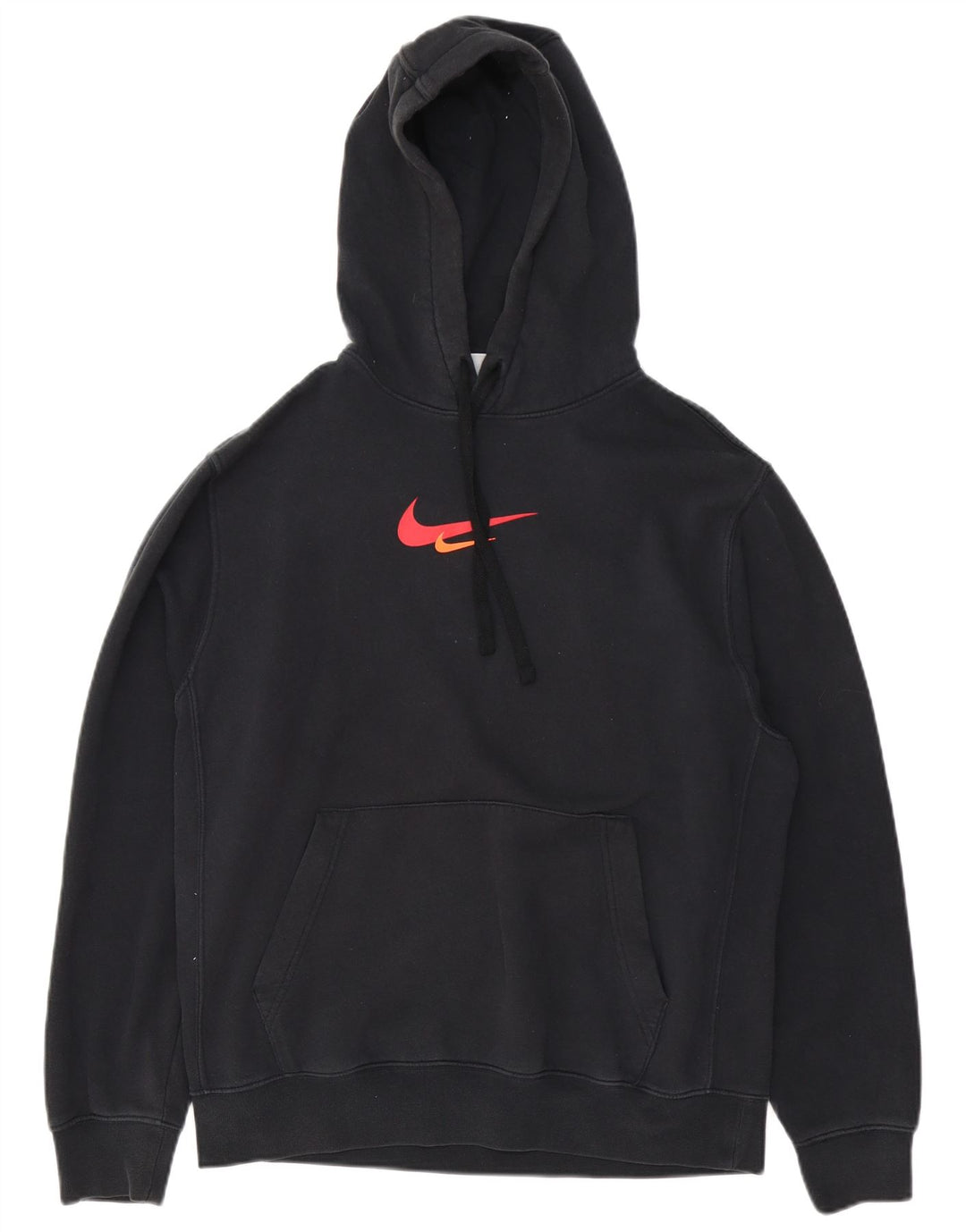 Nike Sudadera con capucha gráfica para hombre, jersey de algodón negro mediano