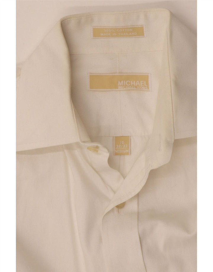 Michael Kors Camisa para hombre Talla 15 Mediana Algodón blanco