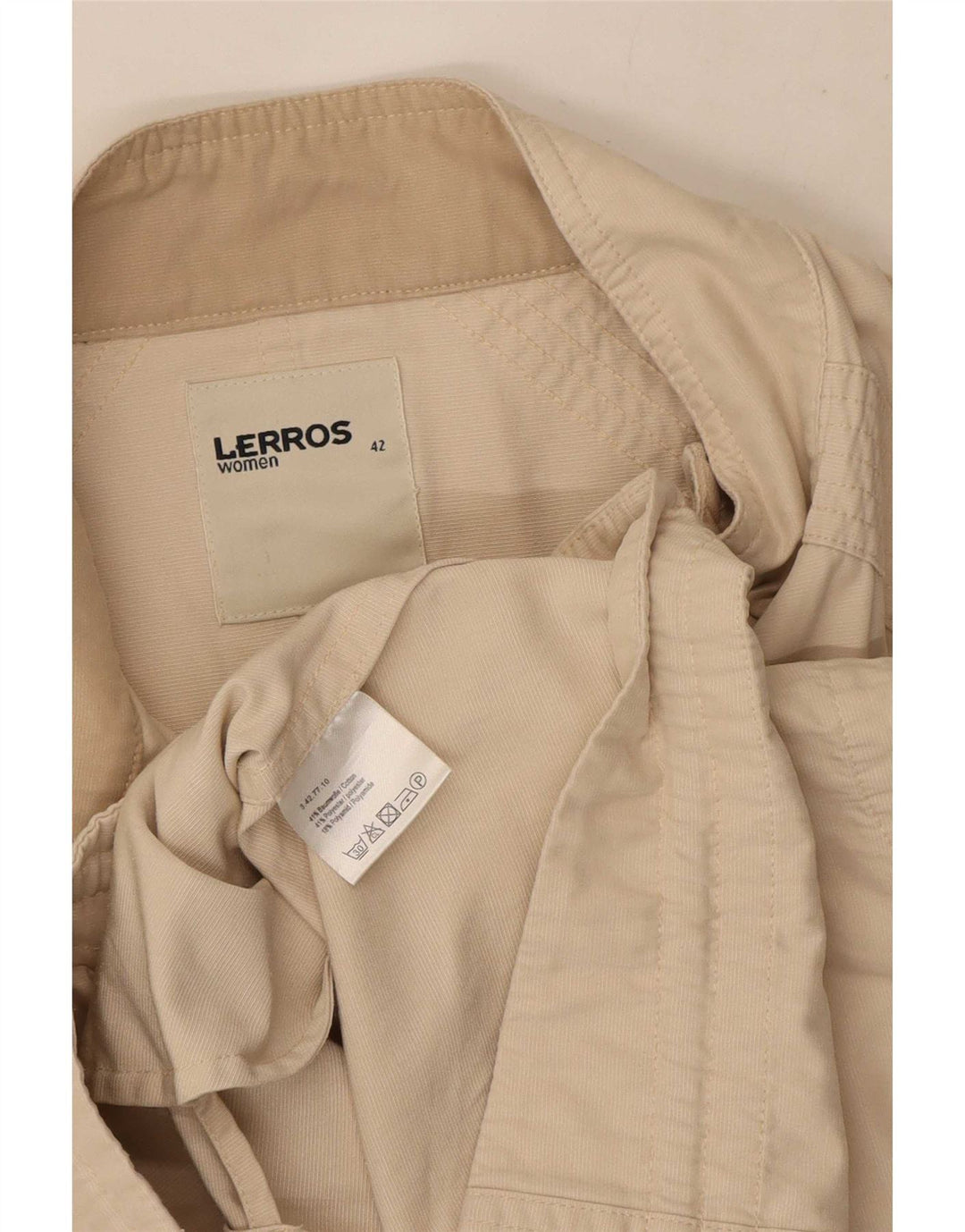Chaleco Mujer Lerros IT 42 Algodón Beige Medio