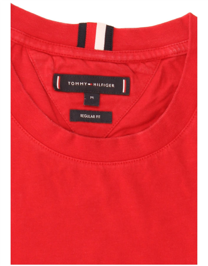 Tommy Hilfiger Camiseta Regular Fit para Hombre Top Medium Rojo