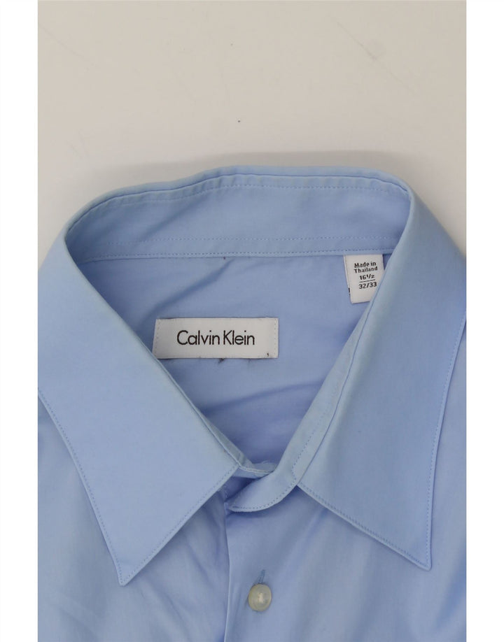CALVIN KLEIN Mens Shirt Size 16 1/2 Large Blue Cotton Vintage Calvin Klein and Second-Hand Calvin Klein from Messina Hembry 