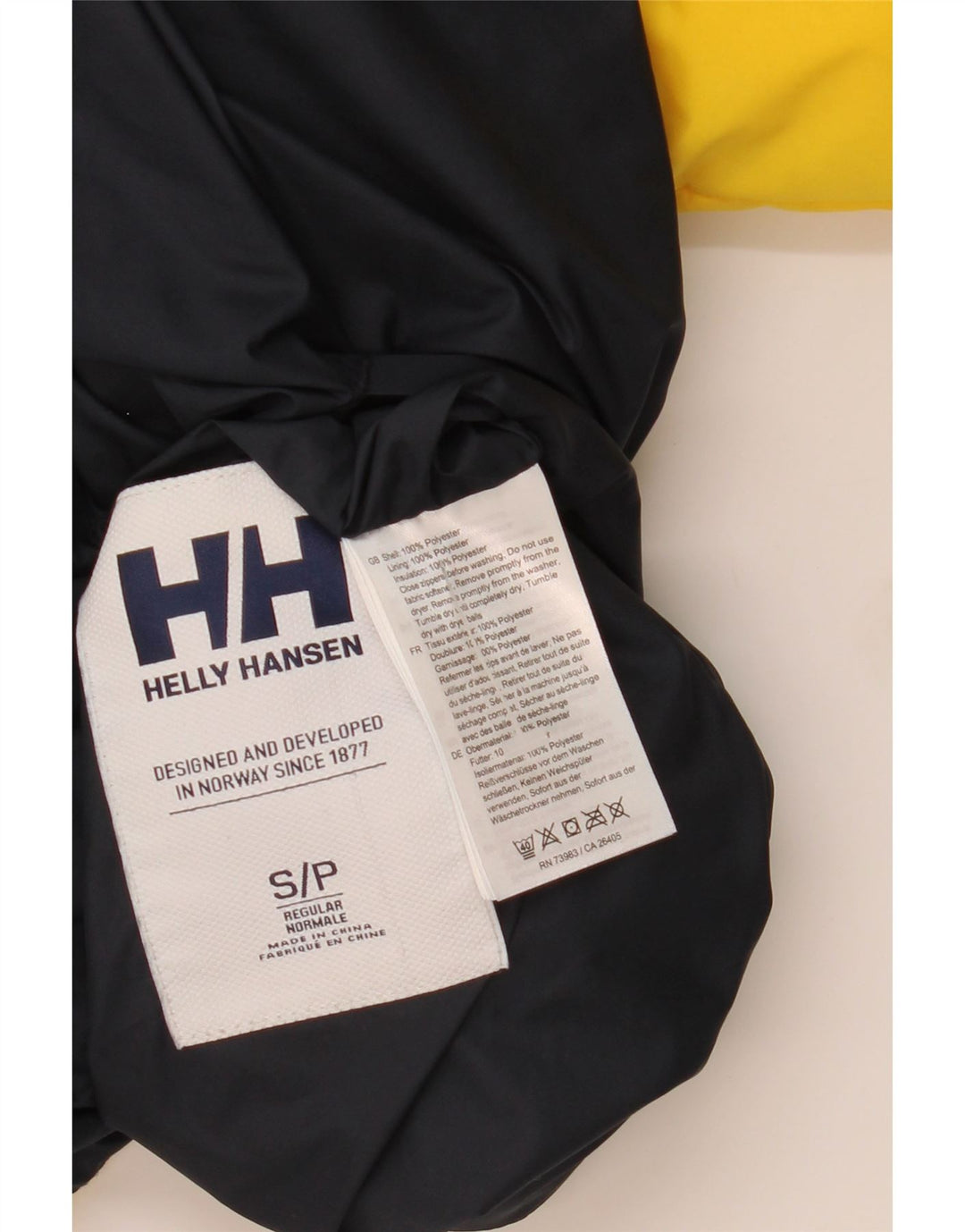 Helly Hansen Chaqueta Acolchada Reversible De Gran Tamaño para Mujer UK 10 Small Yellow