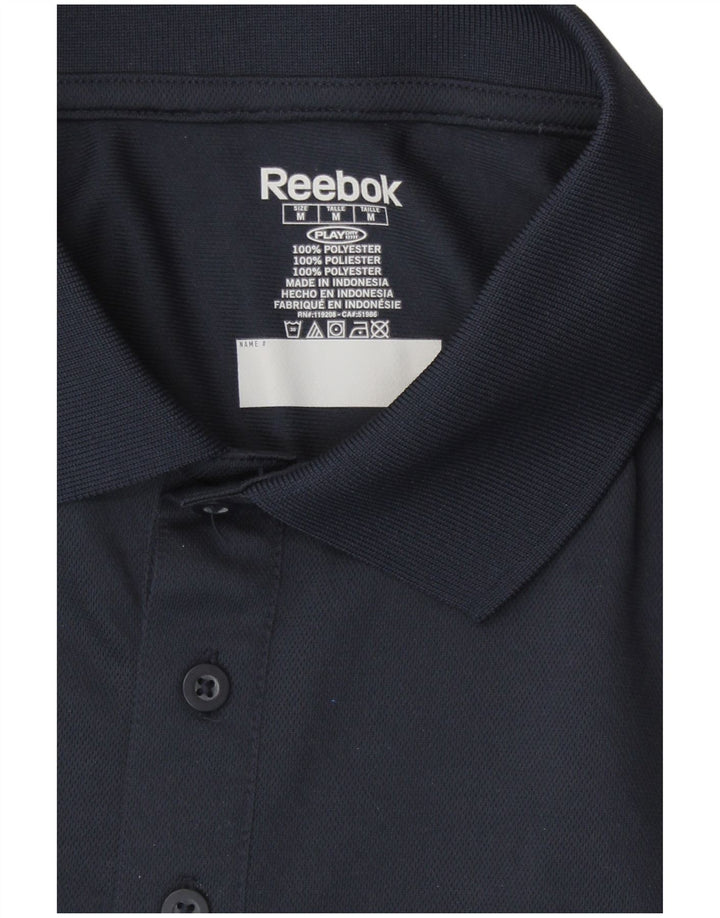 Polo Reebok Houston Texans para hombre, poliéster azul marino mediano
