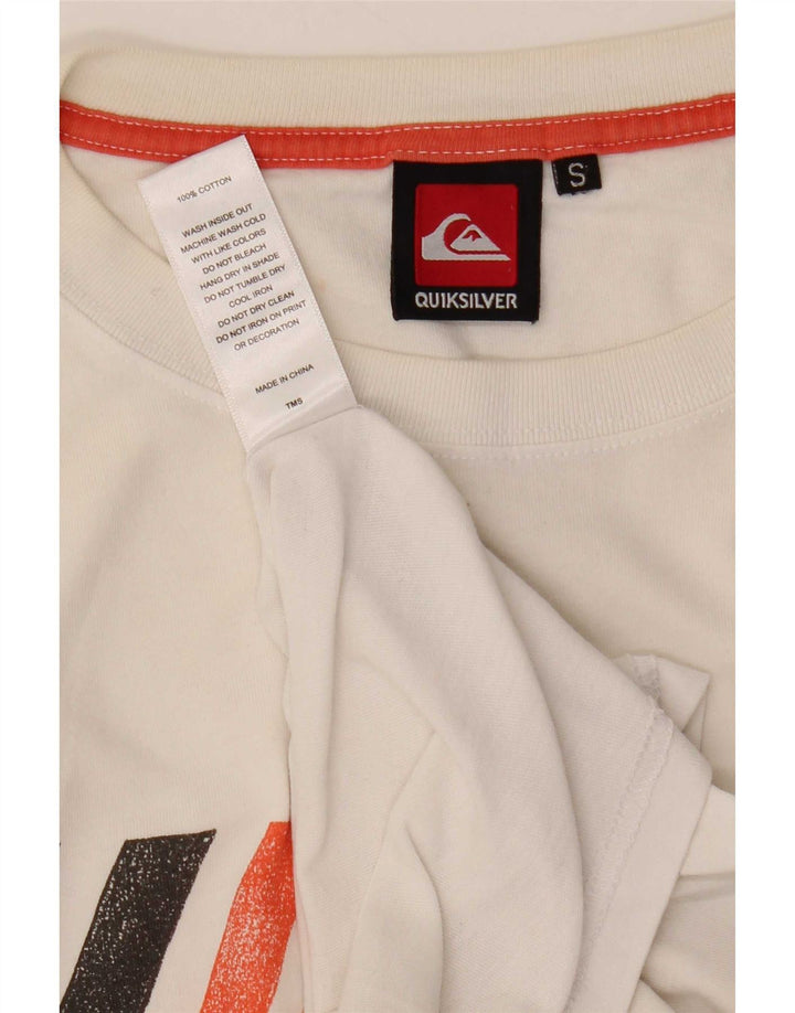 Quiksilver - Camiseta gráfica para hombre, talla pequeña, algodón blanco