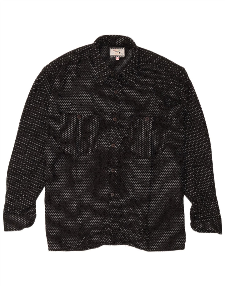 Azzurra Camisa de franela para hombre XL Poliéster con manchas negras