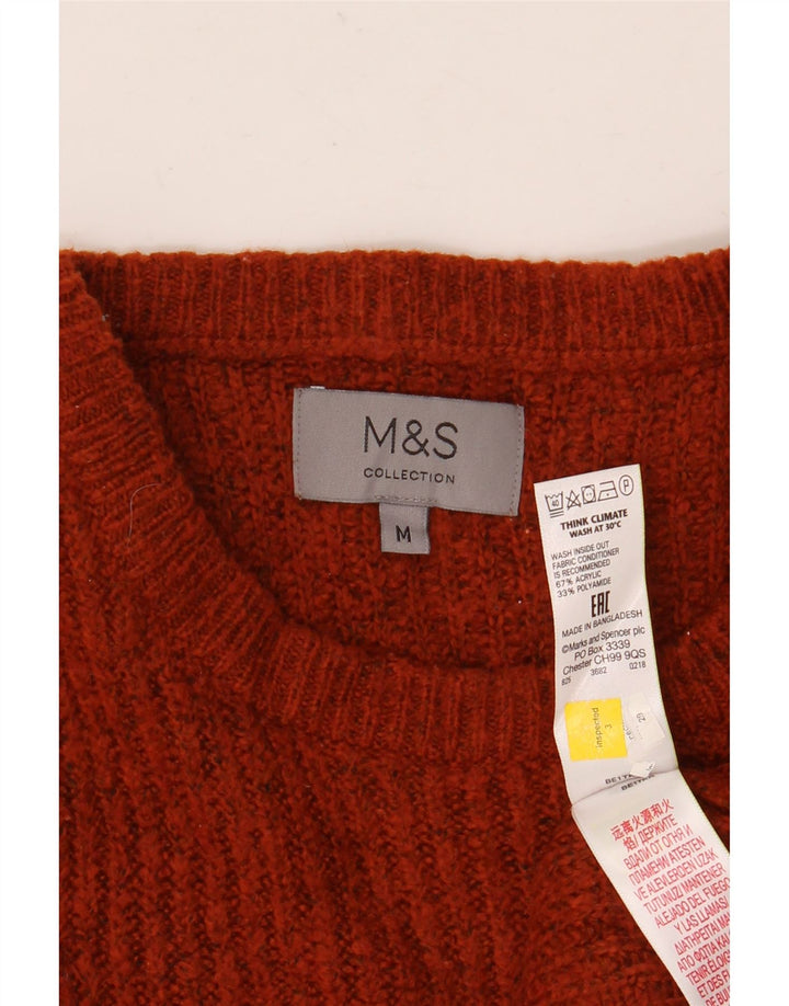 Marks & Spencer Suéter De Cuello Redondo Para Hombre Acrílico Burdeos Medio