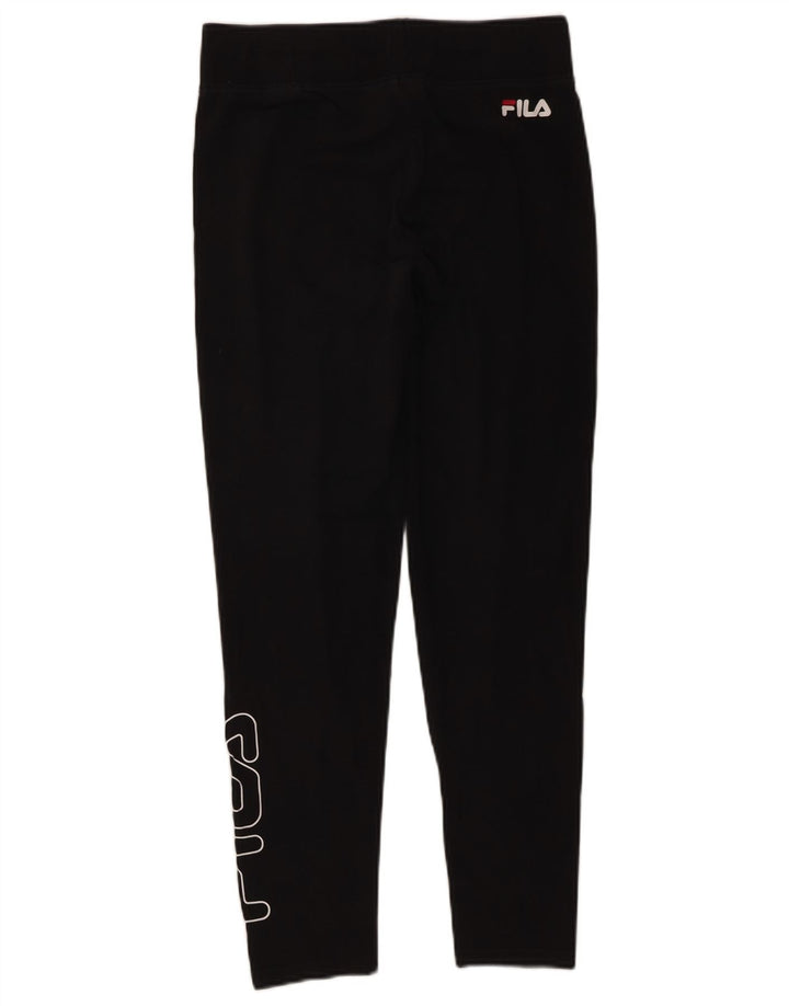 FILA Leggings gráficos para mujer Reino Unido 14 Algodón negro mediano