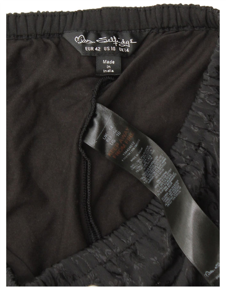 Miss Selfridge Falda pantalón para mujer UK 44 Grande Poliéster floral negro