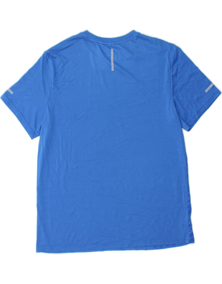 RUSSELL ATHLETIC Mens T-Shirt Top Large Blue Geometric Polyester Vintage Russell Athletic and Second-Hand Russell Athletic from Messina Hembry 