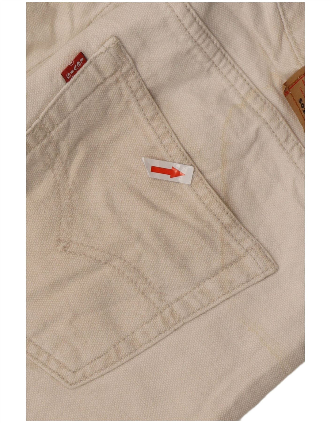 LEVI'S Mens 501 Pantalones Casuales Rectos W32 L30 Blanco