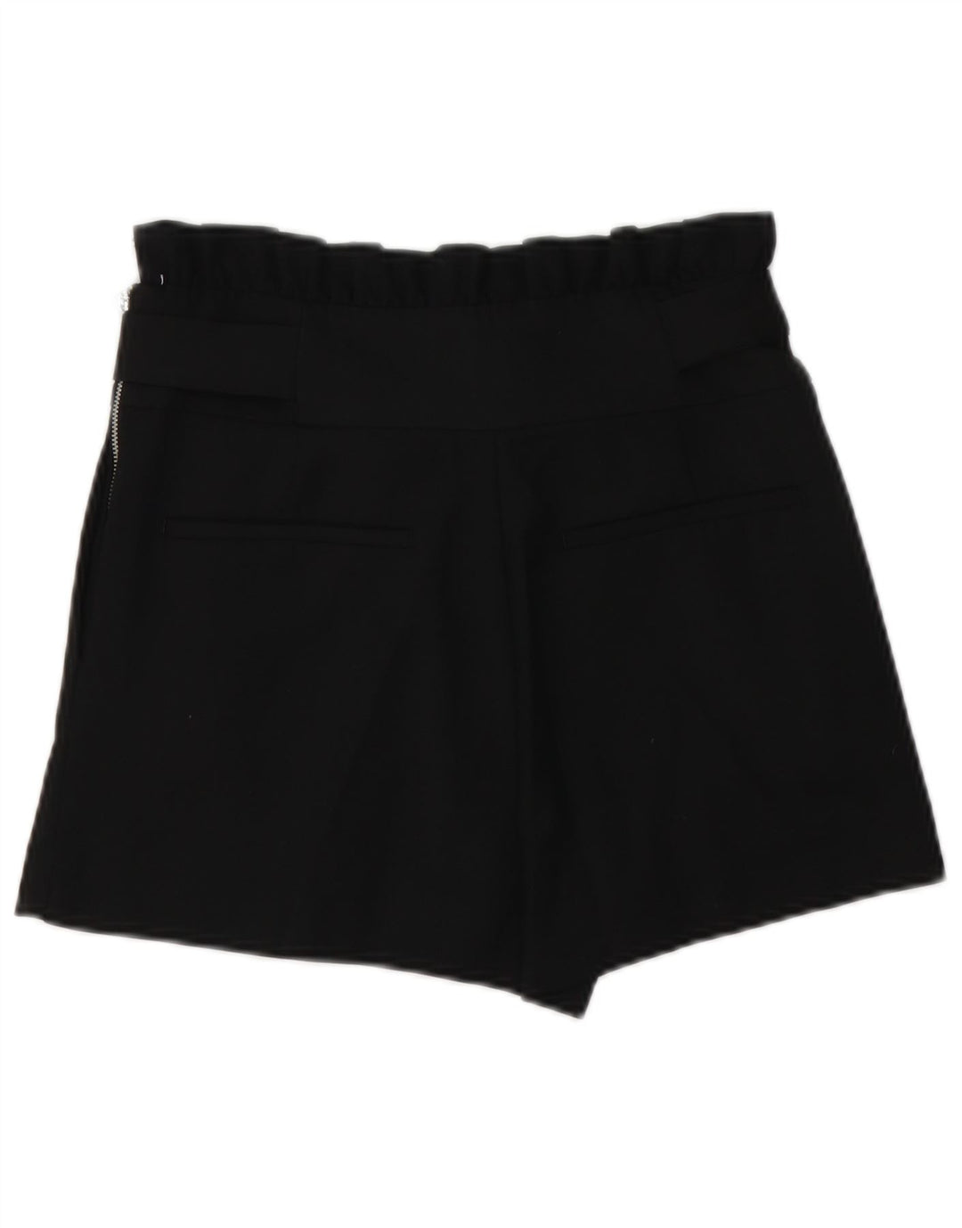 Zara Mujer Trafaluc Pantalones Calientes De Cintura Alta Pequeño W26 Poliéster Negro