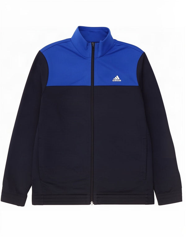 Adidas - Chaqueta de chándal para niño, 13-14 años, color azul, poliéster