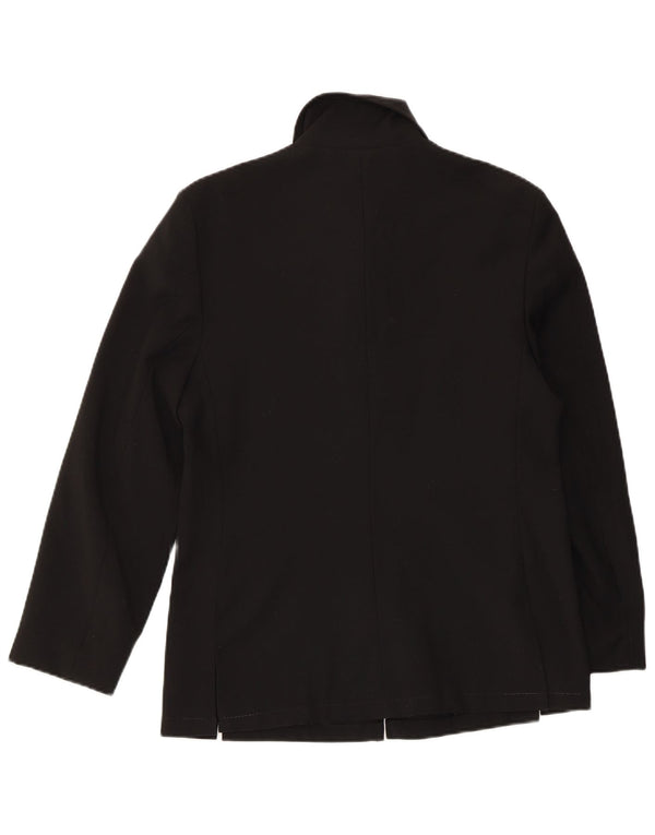 BENETTON Chaqueta Blazer para Mujer UK 42 Mediana Negra