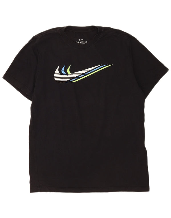 Nike Camiseta gráfica para hombre Top mediano de algodón negro
