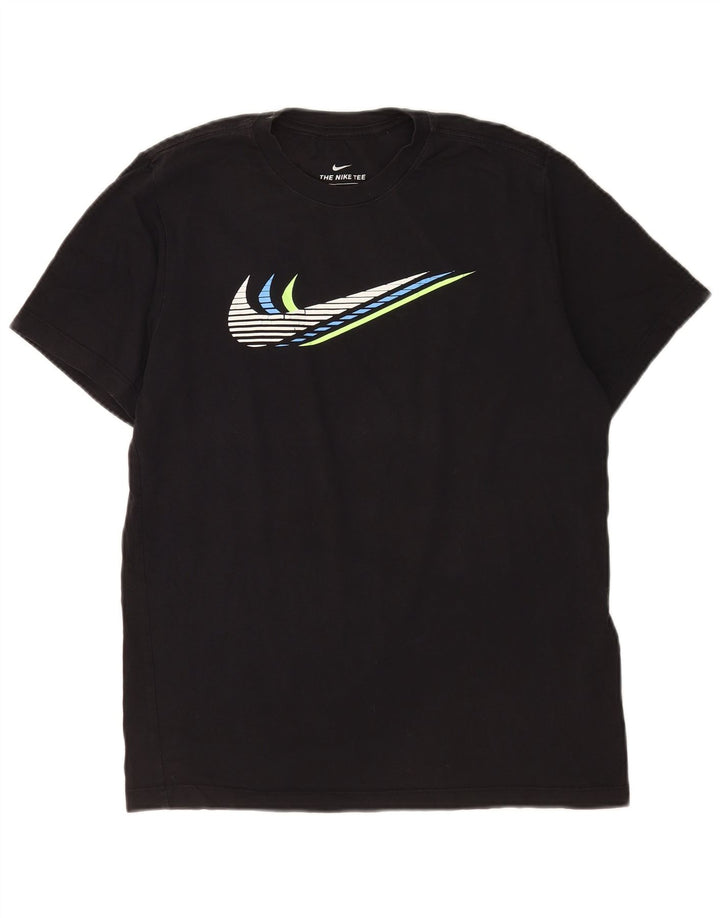 Nike Camiseta gráfica para hombre Top mediano de algodón negro