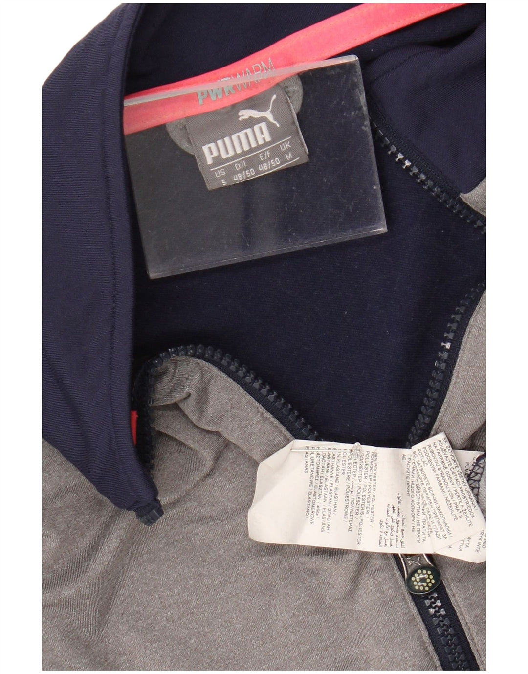 Top de chándal con cuello y cremallera para hombre, talla mediana