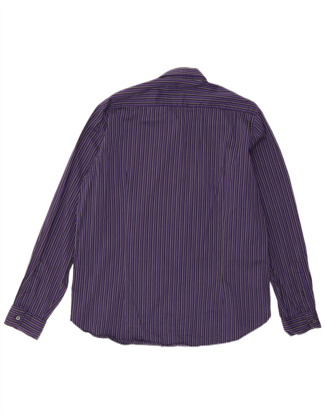 Ted Baker Camisa para hombre Talla 6 2XL Algodón a rayas moradas