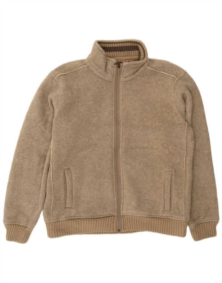 Marks & Spencer Chaqueta de chándal azul Harbor para hombre, talla grande, moteada en beige