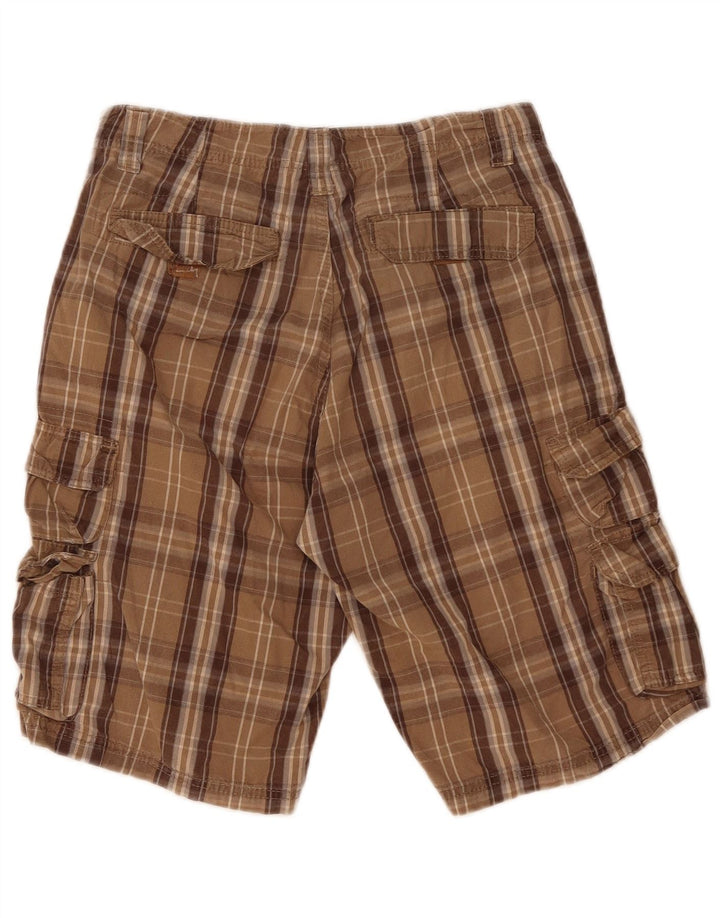 Shorts Cargo Lee Hombre W30 Algodón A Cuadros Marrón Medio