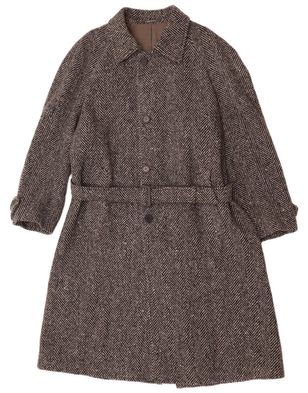 Abrigo Lebole para hombre IT 48 Lana en espiga gris medio