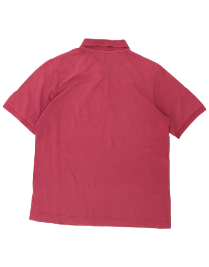 Polo Kappa Hombre Algodón Burdeos Medio