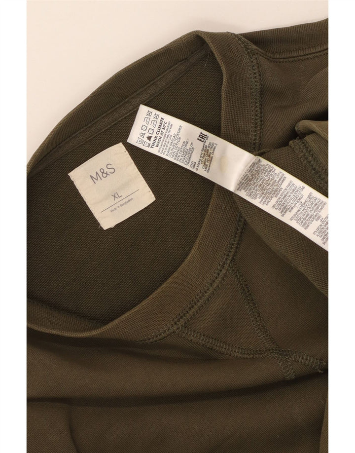 MARKS & SPENCER Sudadera Hombre XL Caqui Algodón