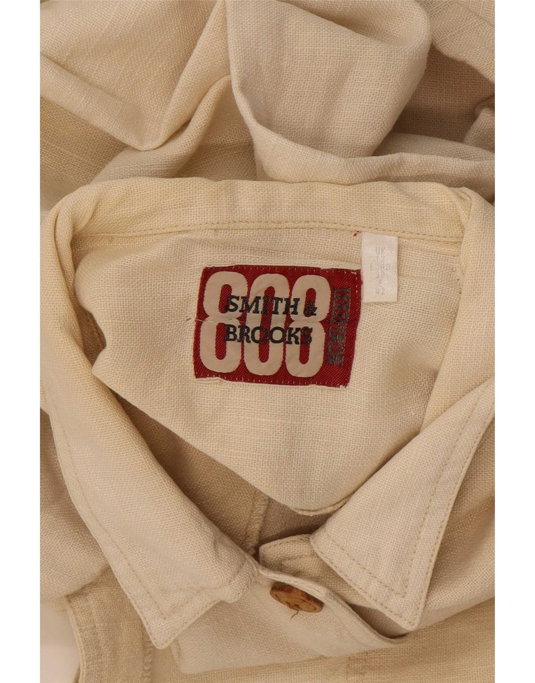 Smith & Brooks Chaqueta utilitaria extragrande para mujer UK 12 Medium Beige Ramie