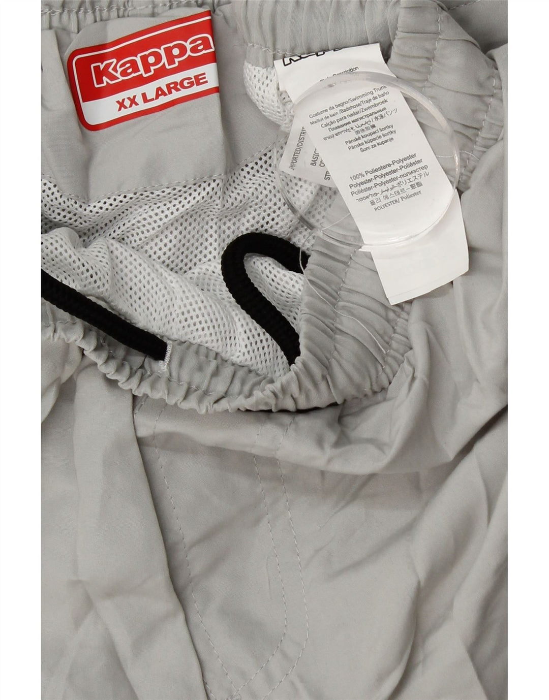 KAPPA Pantalones cortos deportivos para hombre 2XL Gris Poliéster