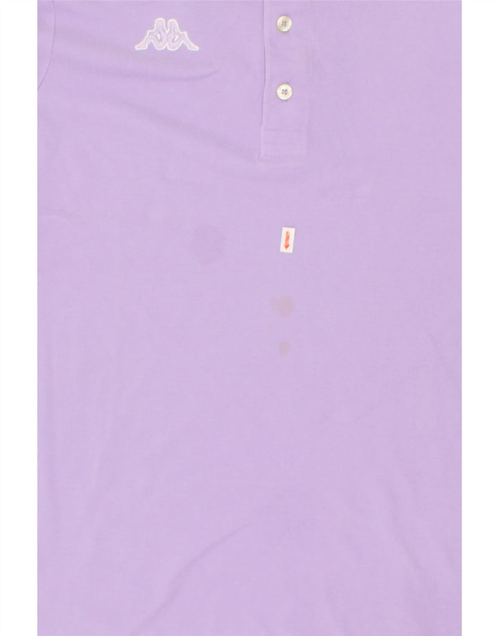 KAPPA Mens Polo Shirt Medium Purple Cotton Vintage Kappa and Second-Hand Kappa from Messina Hembry 