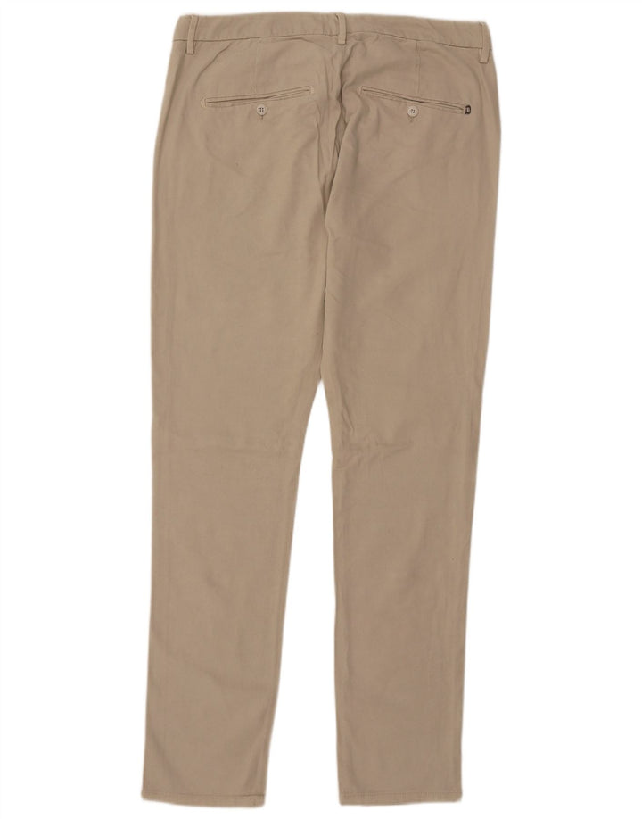 Dondup Hombre Pantalón Chino Slim W34 L33 Beige Modal