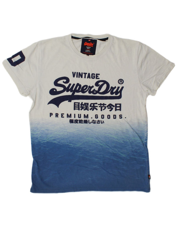 Superdry Camiseta con gráfico gráfico de algodón en bloques de color blanco grande para hombre