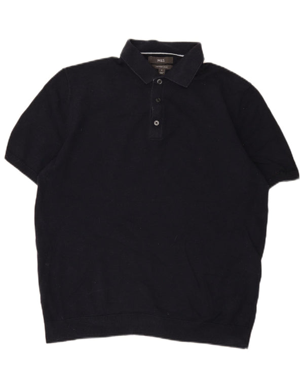 Marks & Spencer Polo para hombre de algodón azul marino mediano