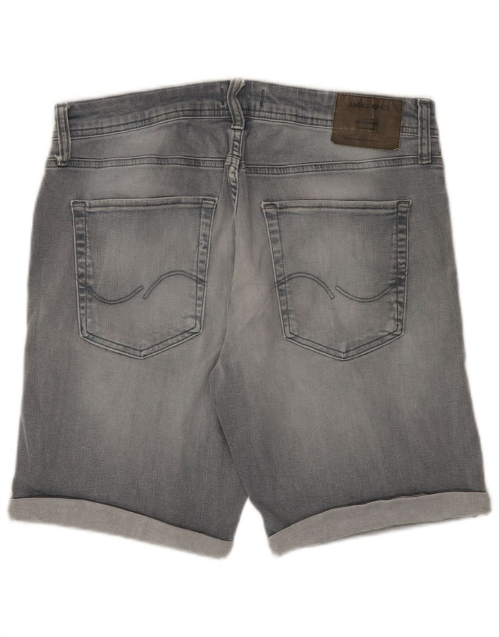 Jack & Jones Mens Regular Denim Shorts Large W34 Gris Algodón