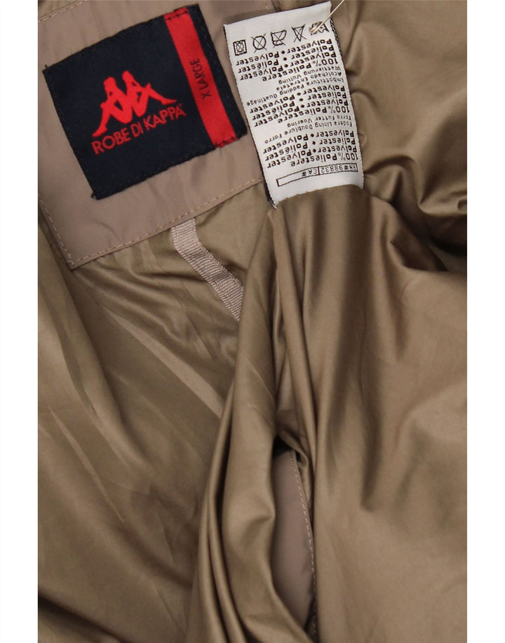 Kappa Chaqueta acolchada con capucha para hombre UK 42 XL Beige Poliéster