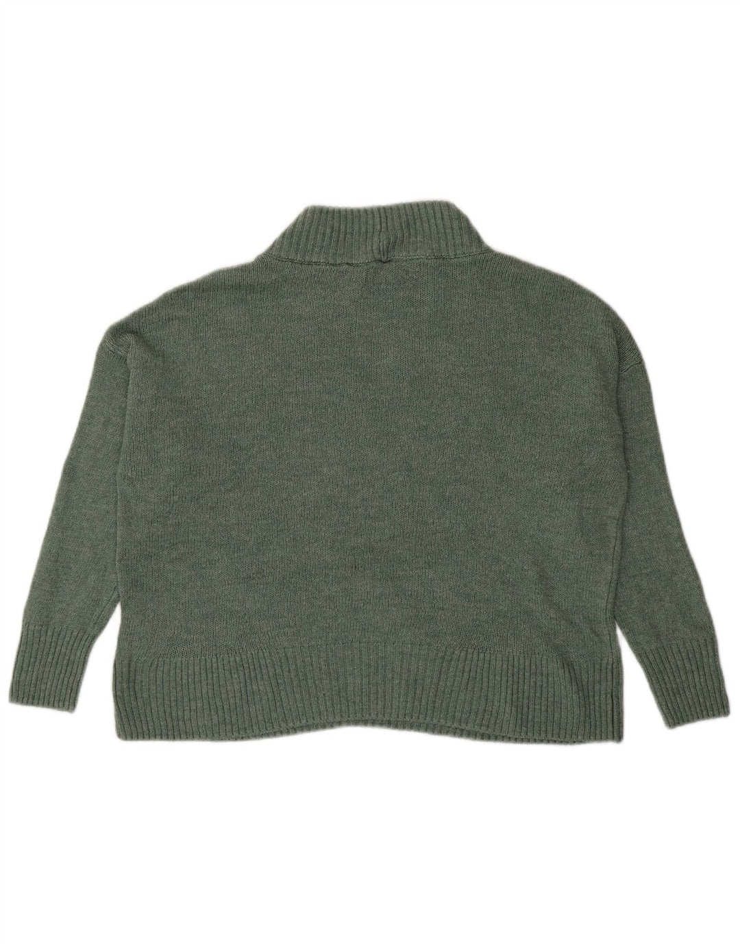 M&Co Suéter tipo jersey de cuello alto de gran tamaño para mujer UK 10 Small Green