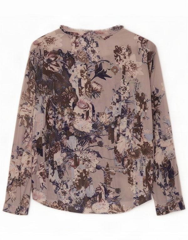 Marella Blusa de manga larga para mujer UK 8 Small Purple Floral