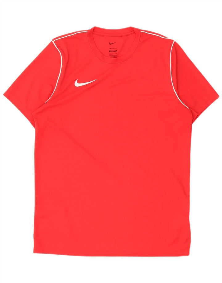 Nike Camiseta Dri Fit Slim Fit para hombre, talla grande, poliéster rojo
