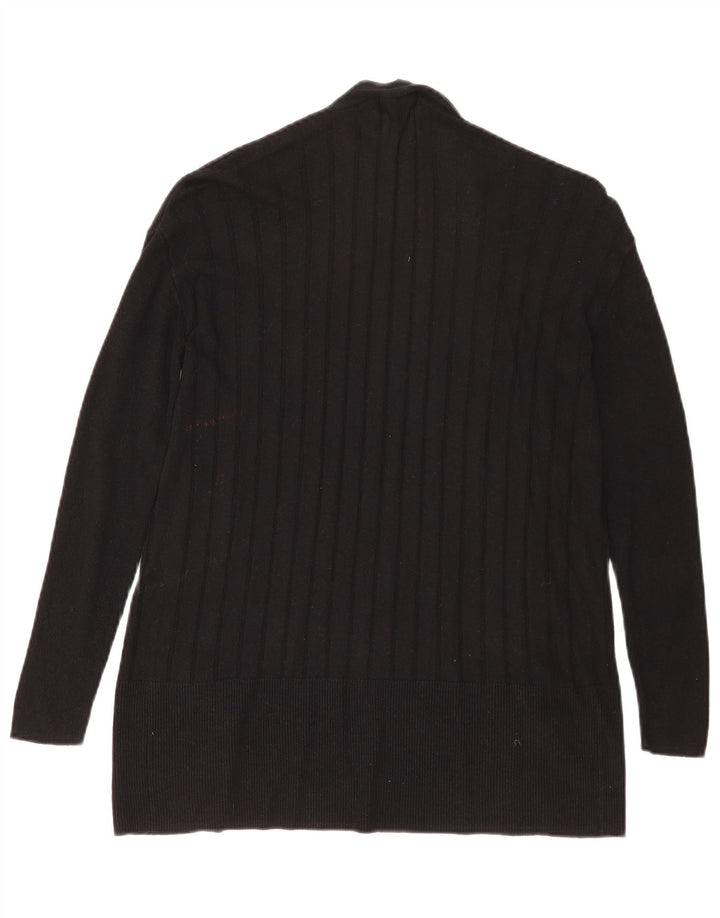 Marks & Spencer Suéter tipo cárdigan abierto para mujer UK 10 Small Black Stripes