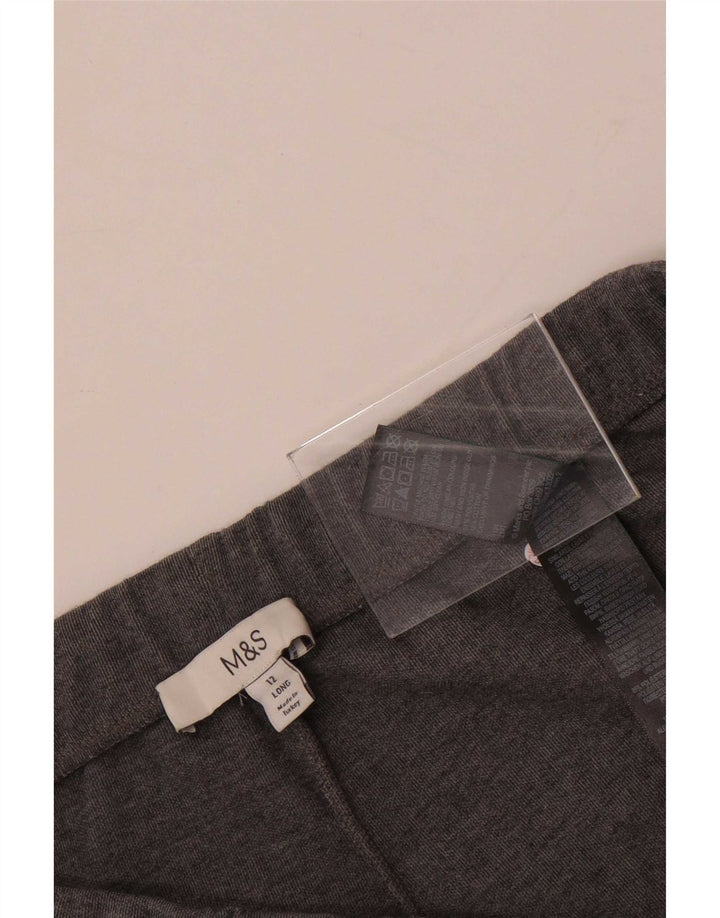 Marks & Spencer Pantalones de Chándal de Cintura Alta para Mujer UK 40 Gris Medio