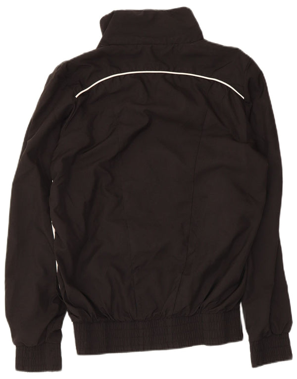 Puma Mujer Chándal Top Chaqueta UK 10 Pequeño Poliéster Negro
