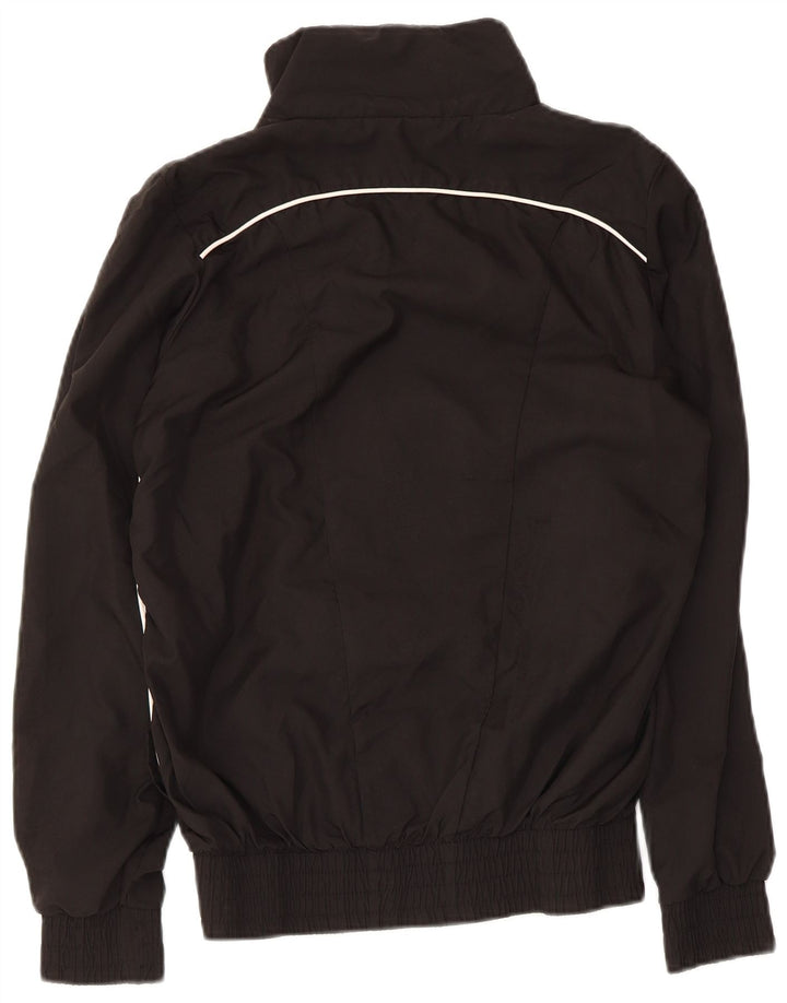 Puma Mujer Chándal Top Chaqueta UK 10 Pequeño Poliéster Negro