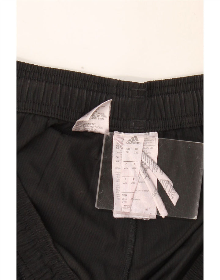 ADIDAS Hombre Climalite Chándal Pantalones Joggers 2XL Negro Poliéster