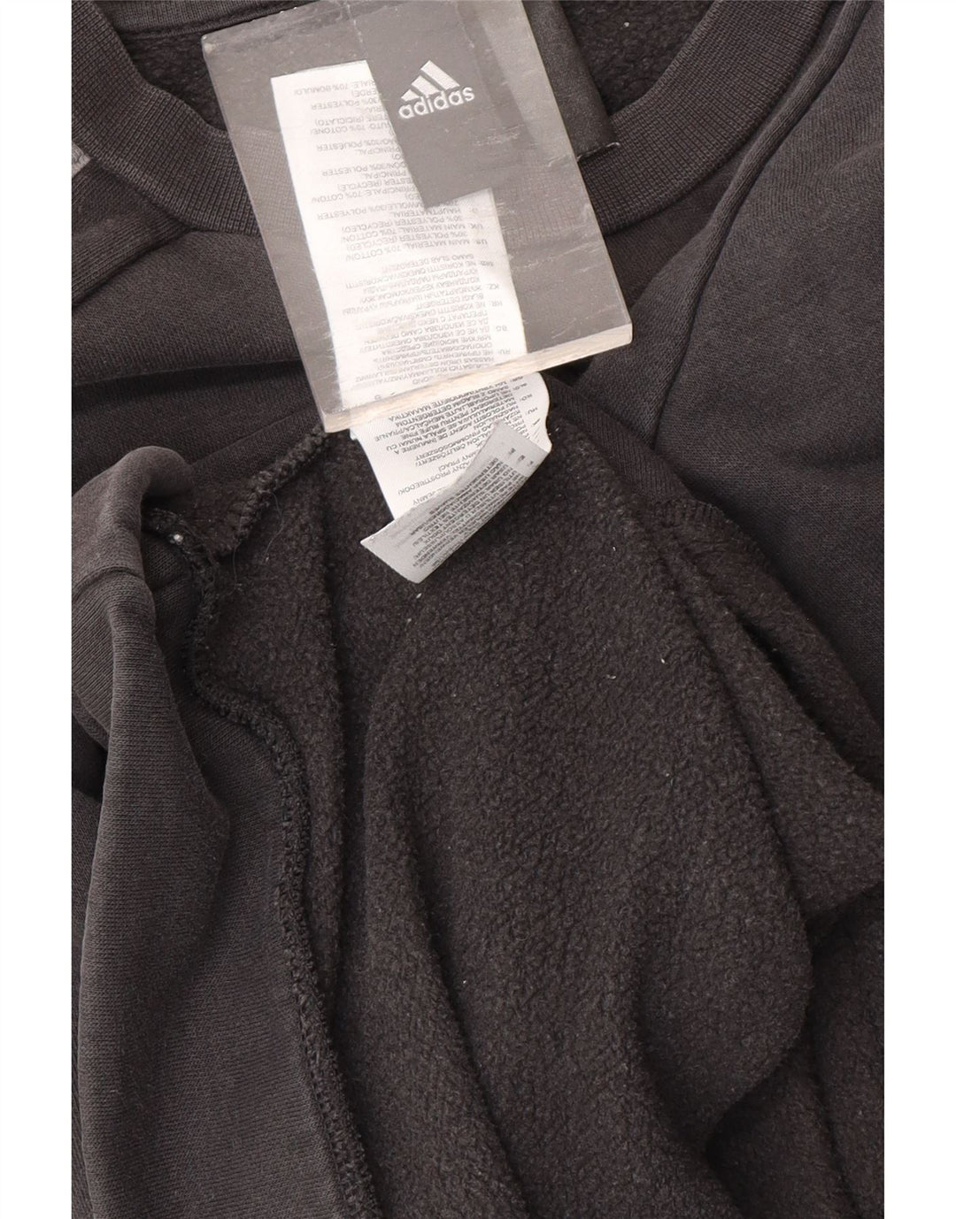 ADIDAS Mens Sweatshirt Jumper Small Black Cotton