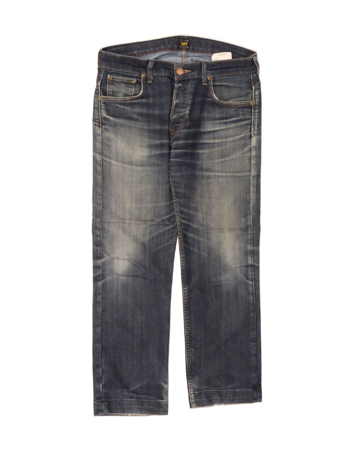LEE Mens Powell Straight Jeans W32 L26 Navy Blue Cotton Vintage Lee and Second-Hand Lee from Messina Hembry 