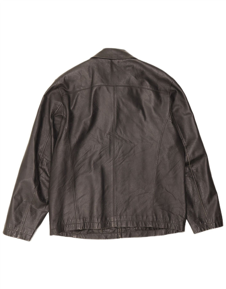 Chaqueta de cuero para hombre Private IT 52 XL Negro