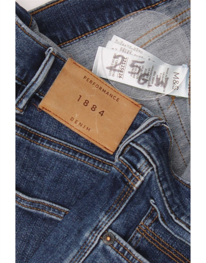Marks & Spencer Vaqueros rectos para hombre W40 L27 Algodón azul